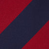 View 3 of product Long Navy and Red Block Stripe Repp Silk Tie