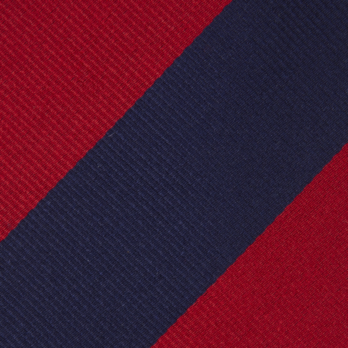View 3 of product Long Navy and Red Block Stripe Repp Silk Tie