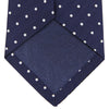 View 3 of product Seven-Fold Navy & White Spot Herringbone Silk Tie