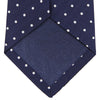 Seven-Fold Navy & White Spot Herringbone Silk Tie