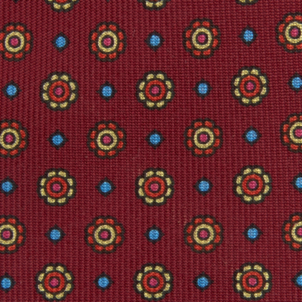 The Great Gatsby Burgundy Printed Silk Tie