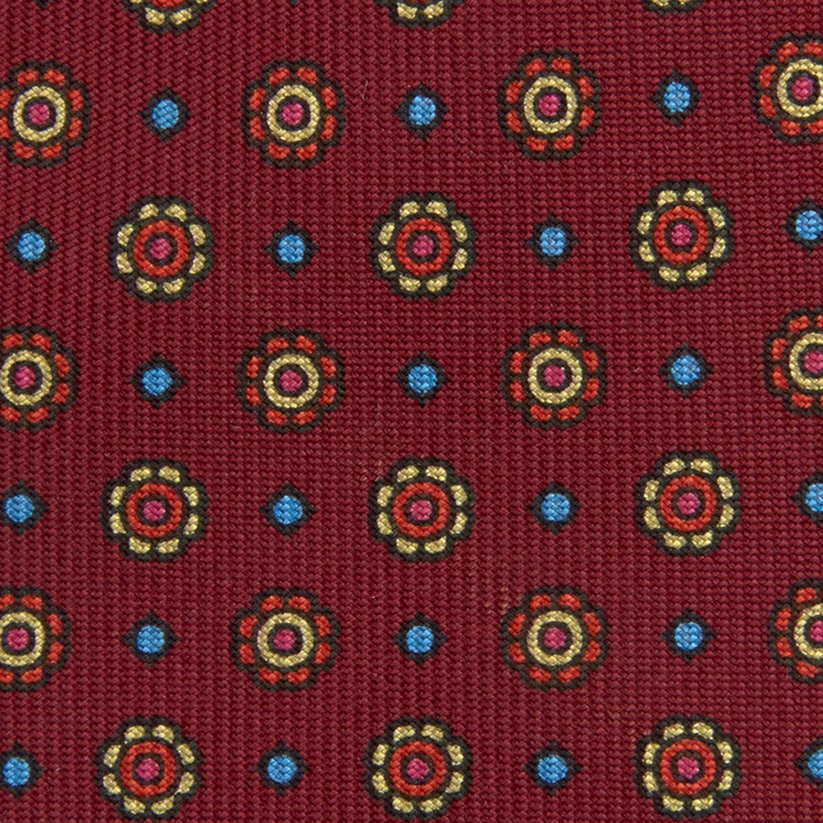 View 3 of product The Great Gatsby Burgundy Printed Silk Tie