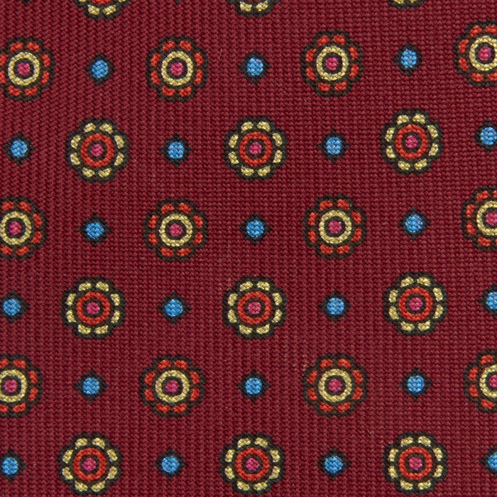 The Great Gatsby Burgundy Printed Silk Tie Image 2
