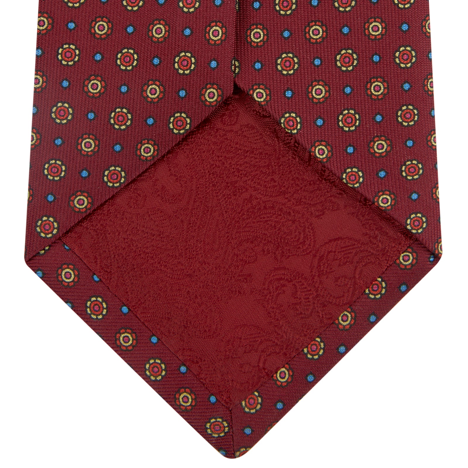 View 4 of product The Great Gatsby Burgundy Printed Silk Tie