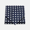 Navy and White Large Spot Silk Ascot Tie