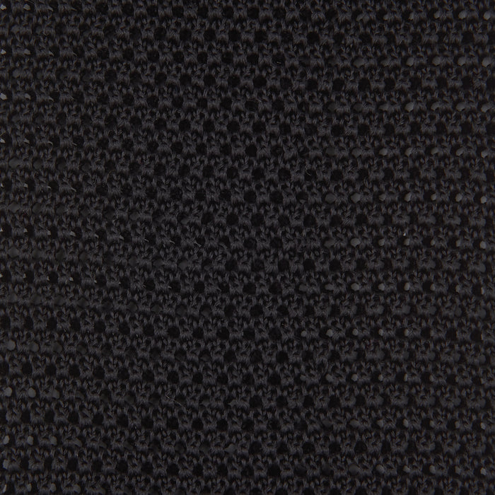 Black Knitted Silk Tie Image 2