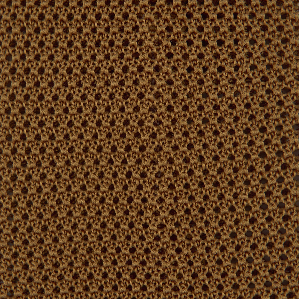 Gold Knitted Silk Tie