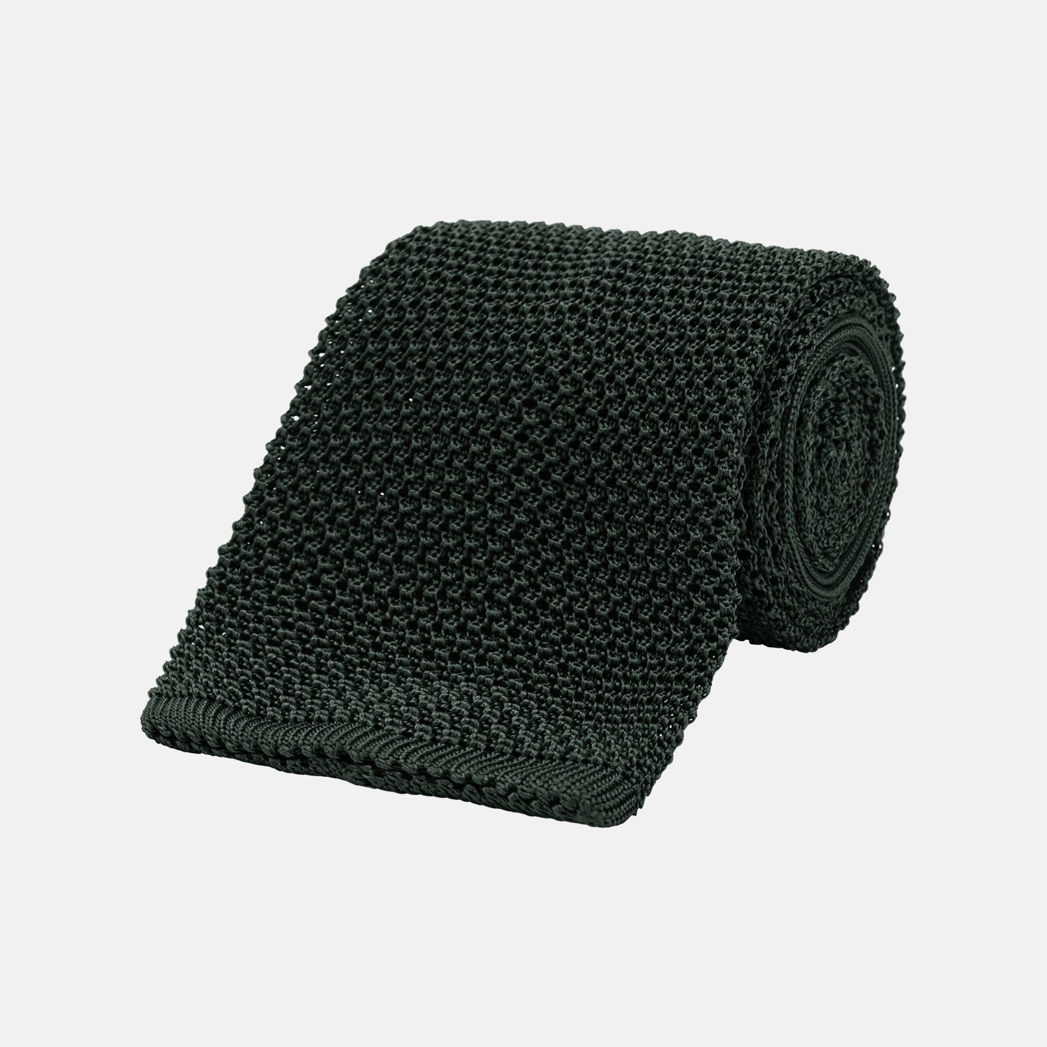 View 1 of product Green Knitted Silk Tie