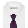 View 2 of product Navy and Red Striped Zigzag Silk Tie