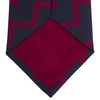 View 4 of product Navy and Red Striped Zigzag Silk Tie