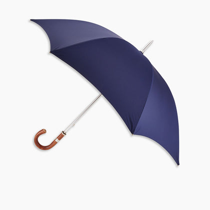 Navy Umbrella with Chestnut Crook Image 2