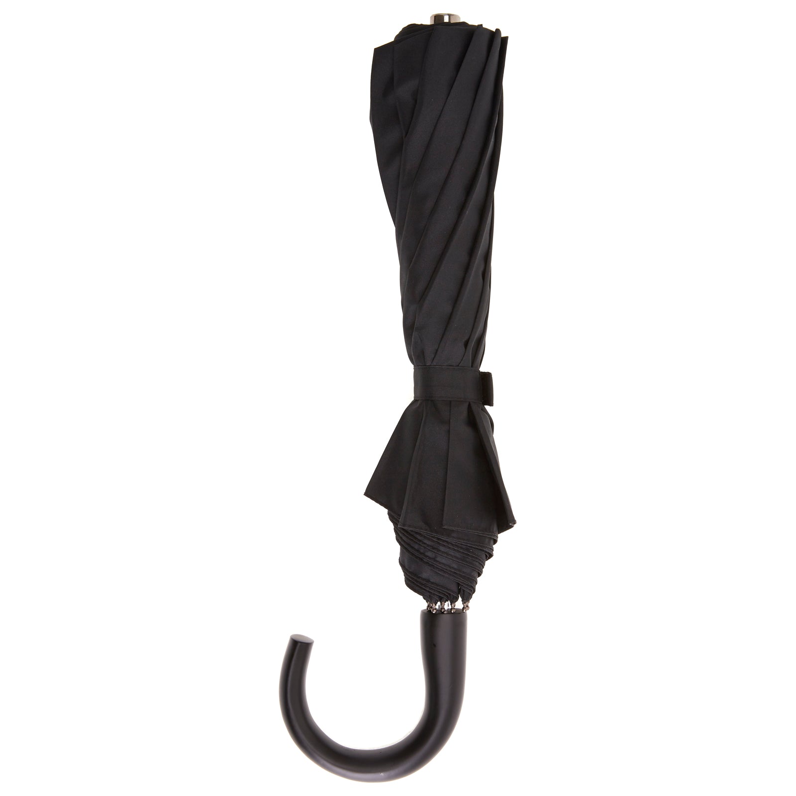 Black Telescopic Umbrella with Black Maple Crook