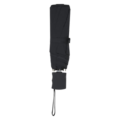 Black Automatic Telescopic Umbrella with Matte Black Handle Image 1