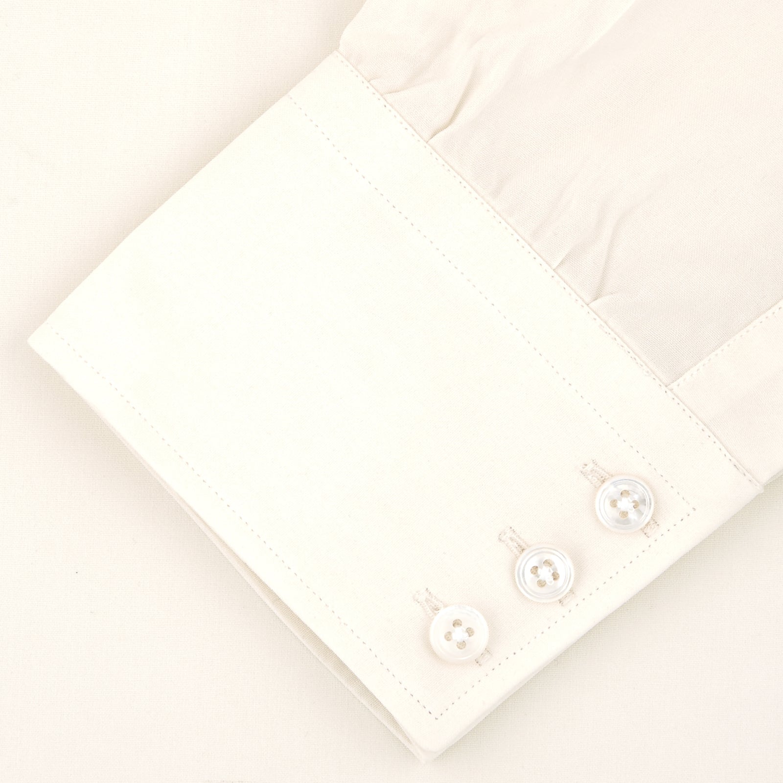 View 5 of product Cream Silk Shirt with T&A Collar and 3-Button Cuffs