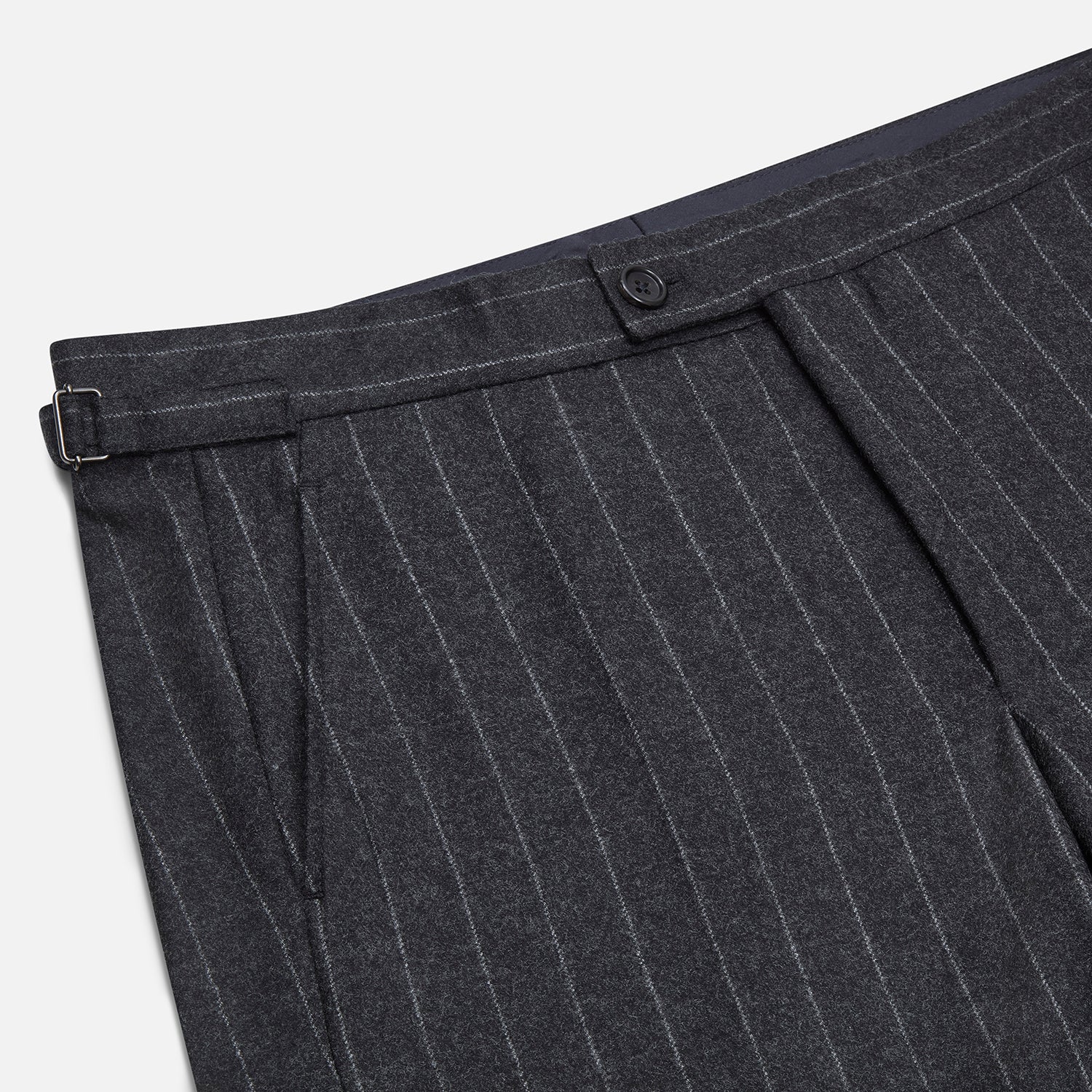 View 2 of product Charcoal Pinstripe Henry Trousers