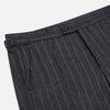 Charcoal Pinstripe Henry Trousers