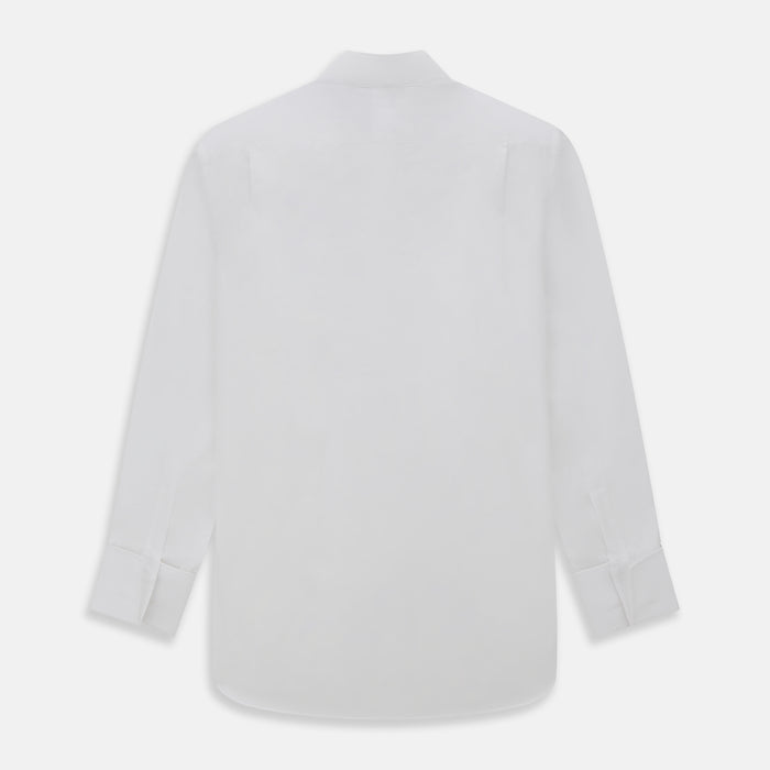 White Cotton Dress Shirt with Wing Collar and Double Cuffs Image 4