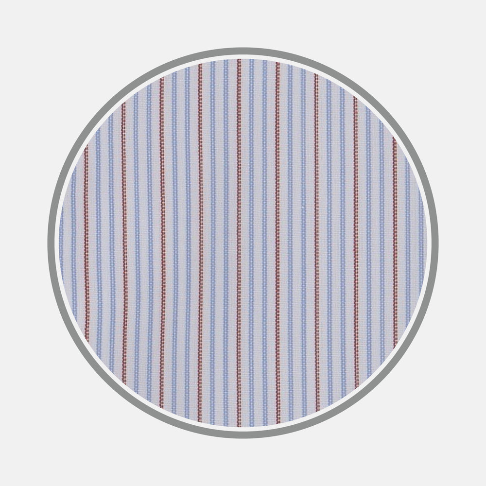 Red and Navy Supraluxe Stripe Fabric