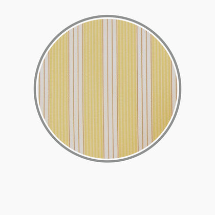 Yellow and White Bold Stripe Cotton Fabric Image 2