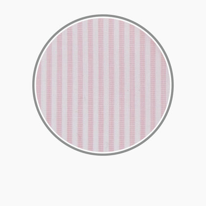 Pink and White Stripe Cotton Fabric Image 2