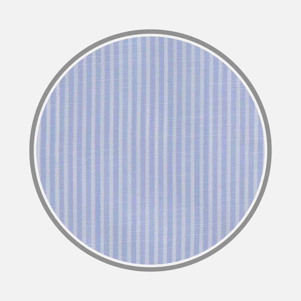 Light Blue and White Stripe Chambray Fabric