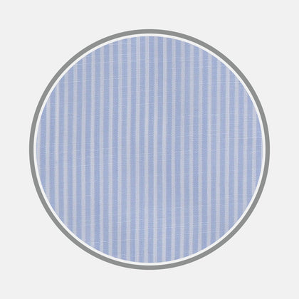 Light Blue and White Stripe Chambray Fabric