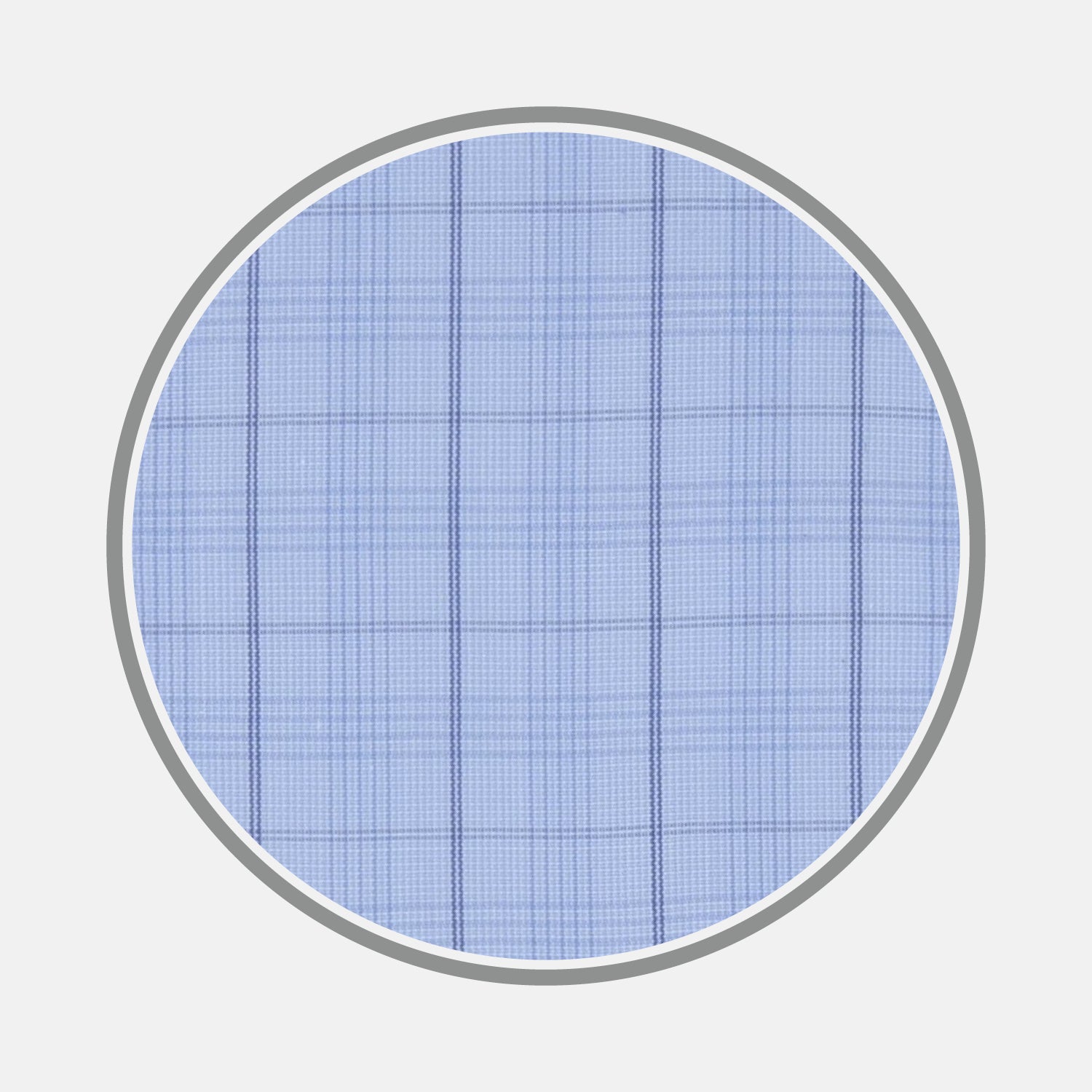 Blue Windowpane Check Cotton Fabric