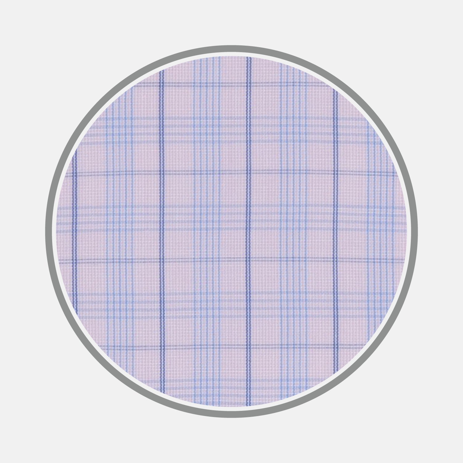 Pink and Blue Windowpane Check Cotton Fabric