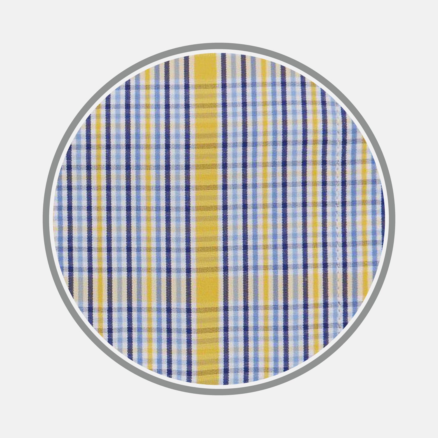 View 1 of product Yellow & Blue Check Cotton Fabric