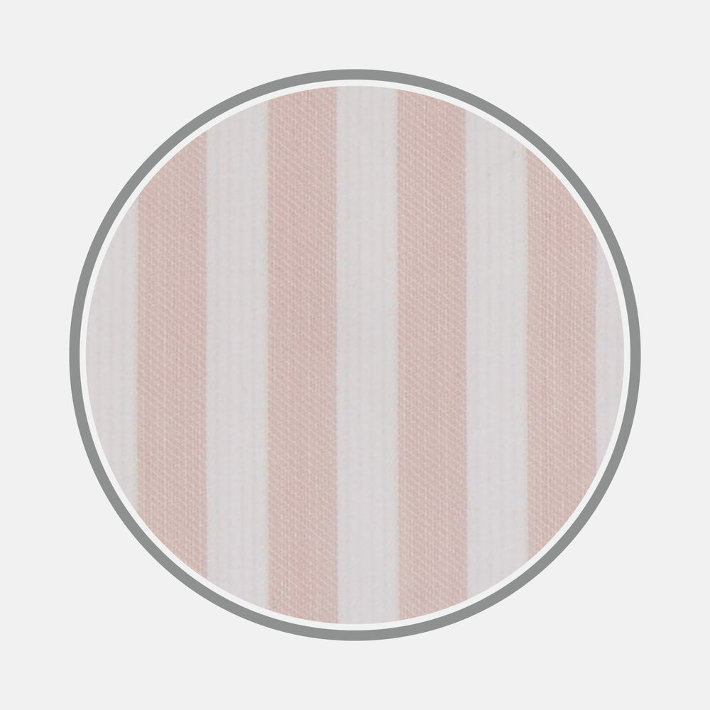 Pink and White Stripe Cotton Fabric