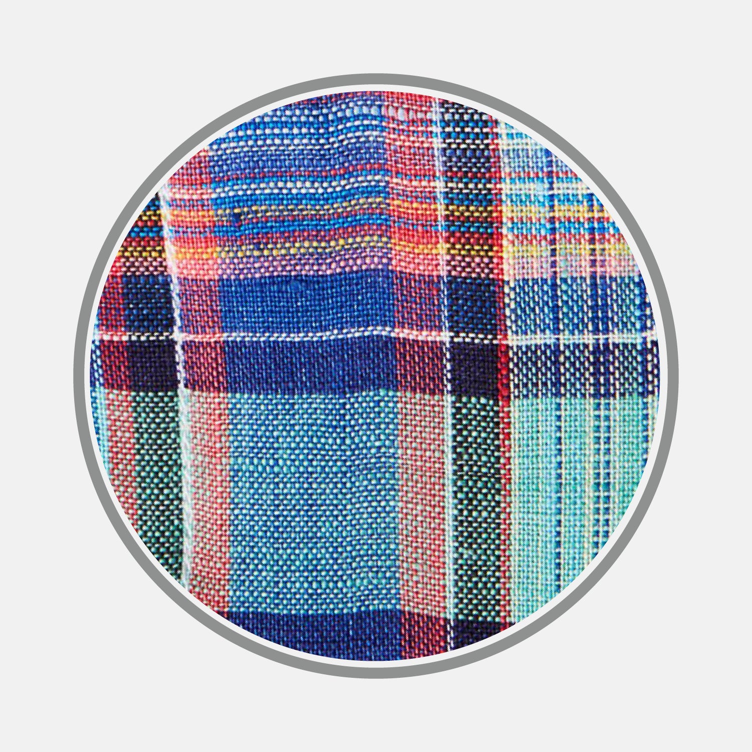 View 1 of product Green and Red Madras Check Linen Fabric