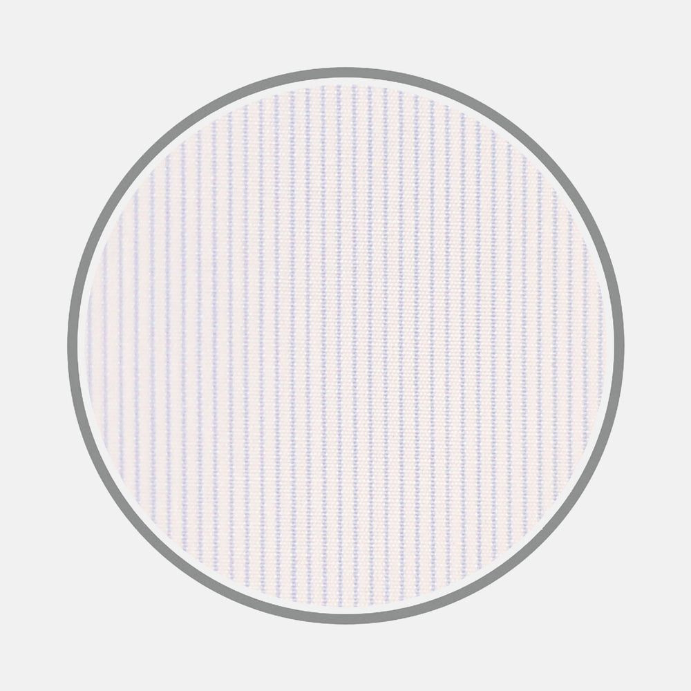 Light Blue Hairline Stripe Cotton Fabric