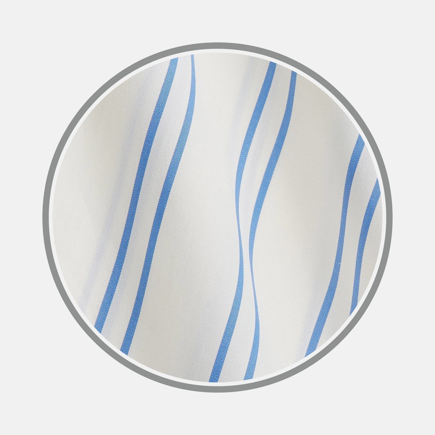 Blue and Off-White Stripe Cotton Fabric