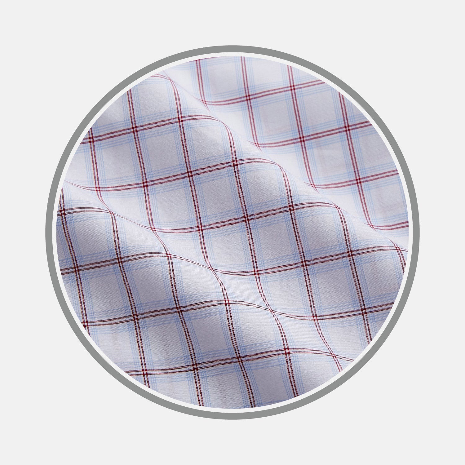 Red and Blue Multi Check Cotton Fabric