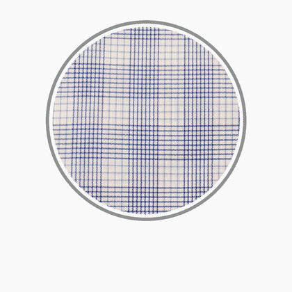 Blue Multi Check Silverline Cotton Fabric