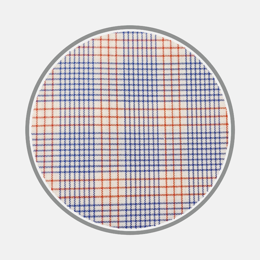 Blue and Red Multi Check Silverline Cotton Fabric