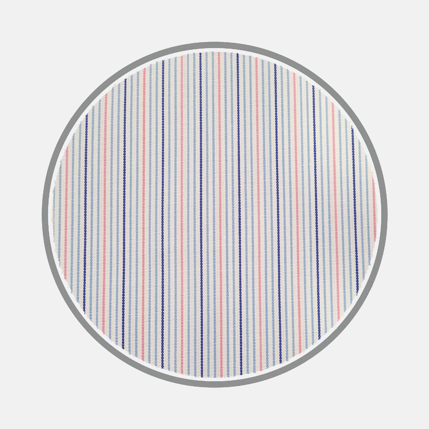 Navy and Pink Fine Stripe Silverline Cotton Fabric