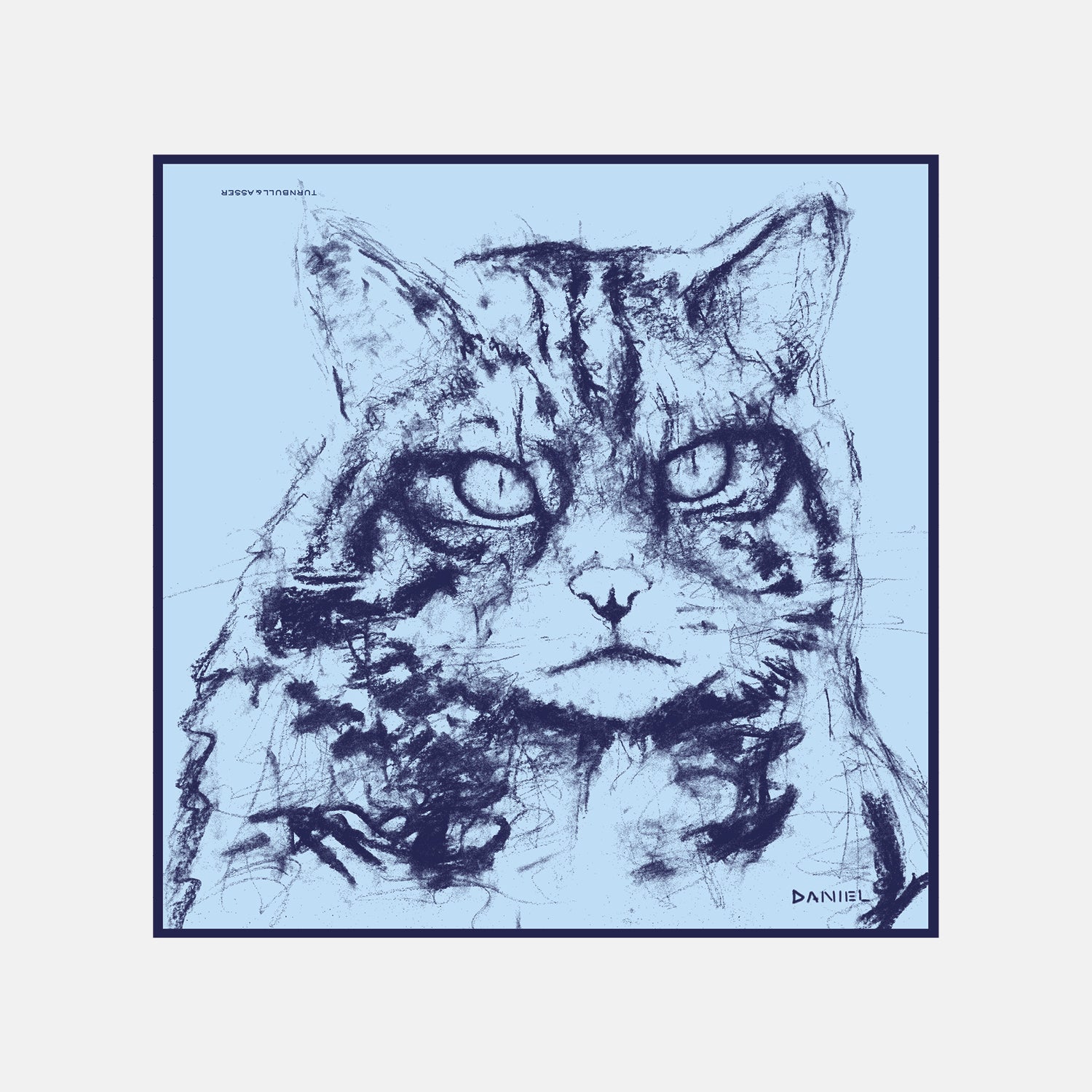 View 1 of product DANIEL PERKIN BLUE WILDCAT POCKET SQUARE