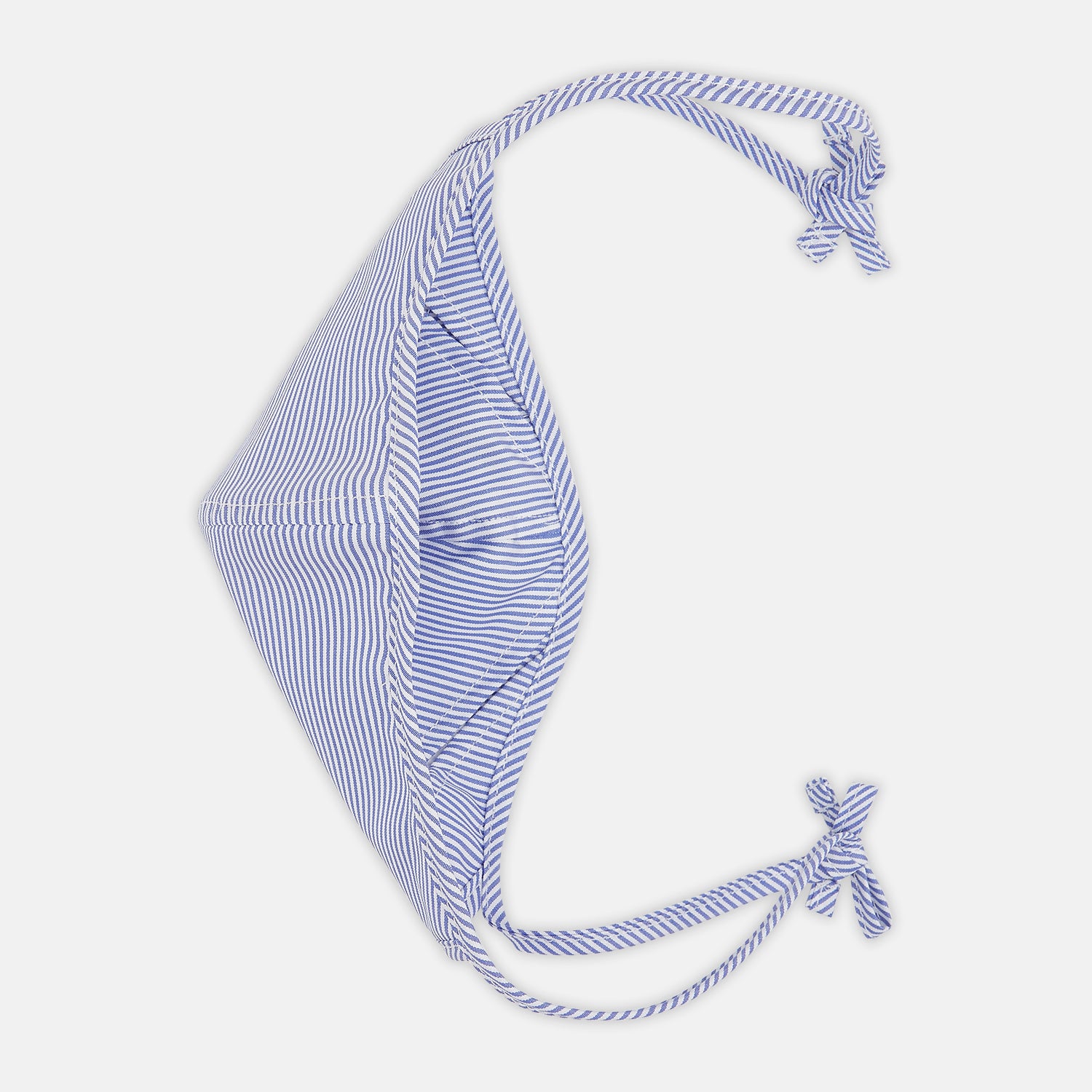 Blue & White Fine Bengal Poplin Cotton Commuter Mask With 3 Viroformula™ Filters