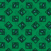 View 3 of product Green & Blue Double-Faced Paisley Silk Bandana Pocket Square
