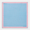 Pink & Pale Blue Arles Geo Silk Pocket Square