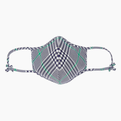 Exclusive Navy & Green Archive Check Superfine Cotton Commuter Mask With 3 Viroformula™ Filters Image 6