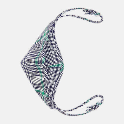 Exclusive Navy & Green Archive Check Superfine Cotton Commuter Mask With 3 Viroformula™ Filters Image 2