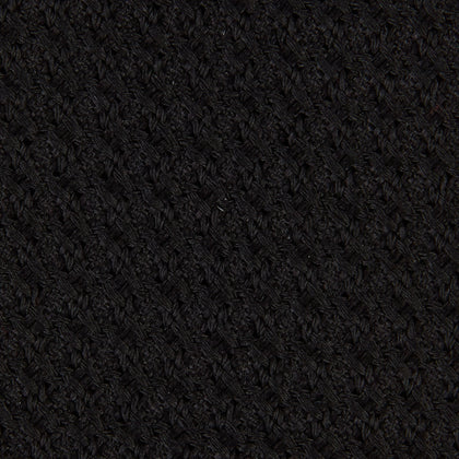 Seven-Fold Black Grenadine Silk Tie Image 2