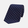 View 1 of product Seven-Fold Navy and White Spot Lace Silk Tie