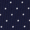 View 3 of product Seven-Fold Navy and White Spot Lace Silk Tie