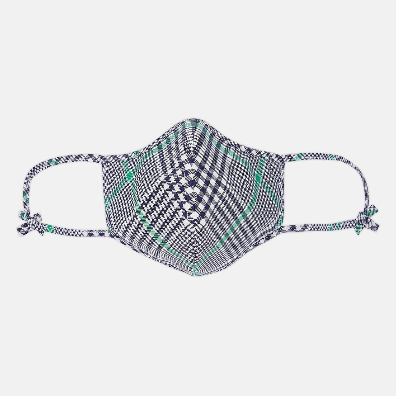 Exclusive Navy & Green Archive Check Superfine Cotton Commuter Mask With 3 Viroformula™ Filters