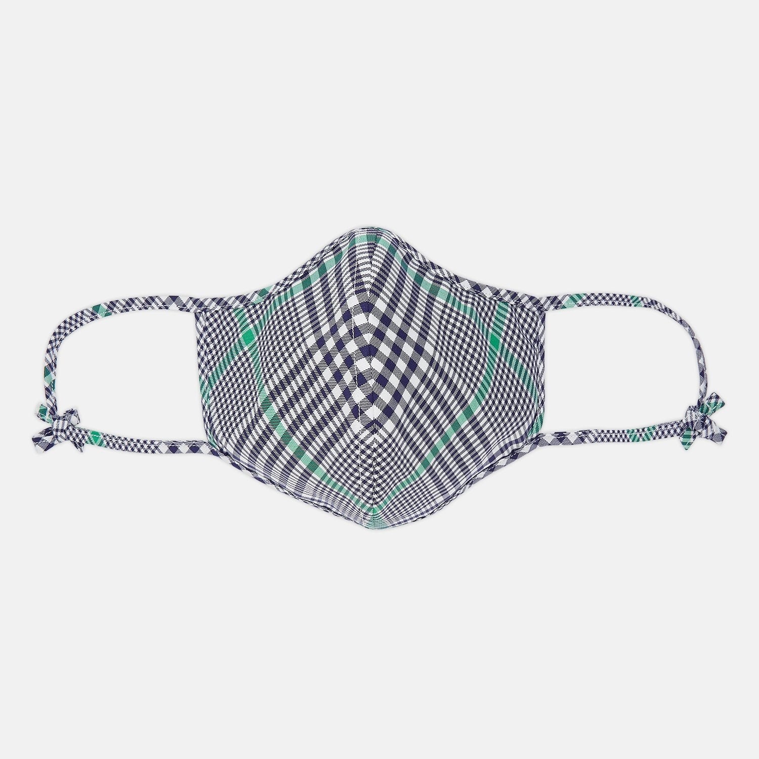 View 1 of product Exclusive Navy & Green Archive Check Superfine Cotton Commuter Mask With 3 Viroformula™ Filters