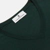 View 2 of product Forest Green Fine Merino V-Neck Jumper