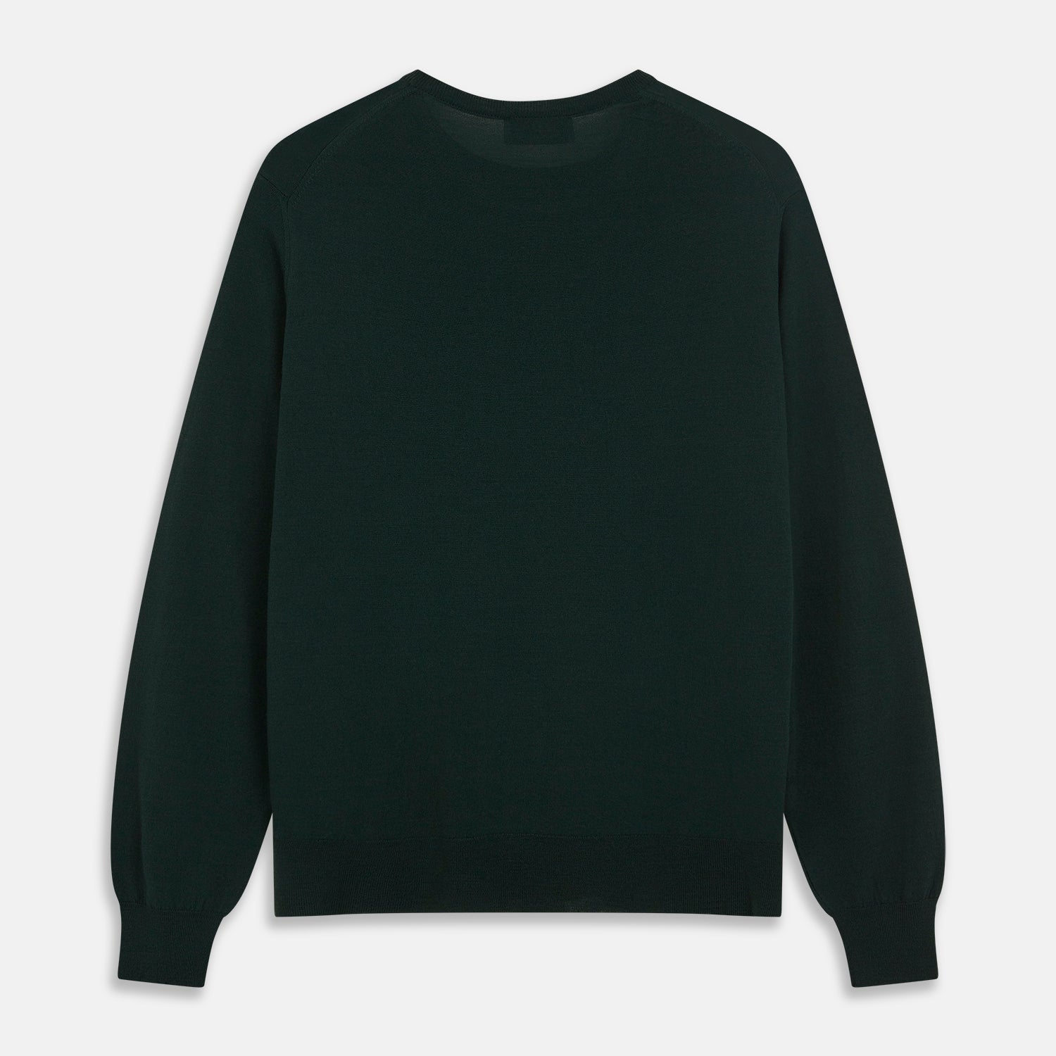 View 3 of product Forest Green Crew Neck Merino Jumper
